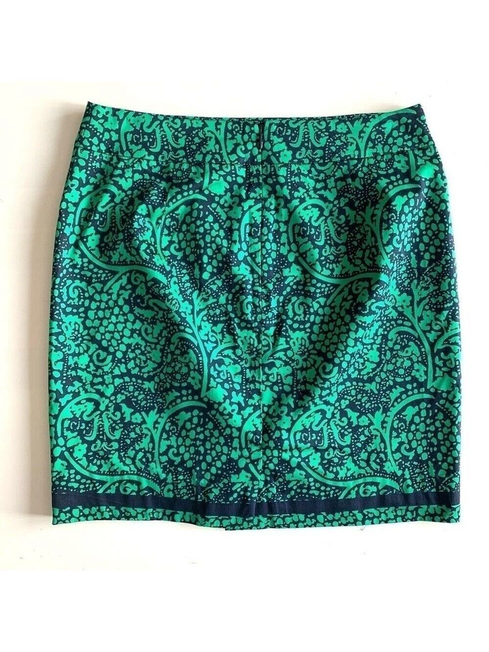 Ann Taylor Factory Green Patterned Mini Pencil Skirt Size 4 - Picture 5 of 11